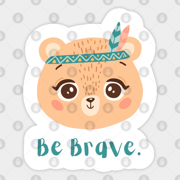 Boho Baby Bear Sticker by Pisces Star Power